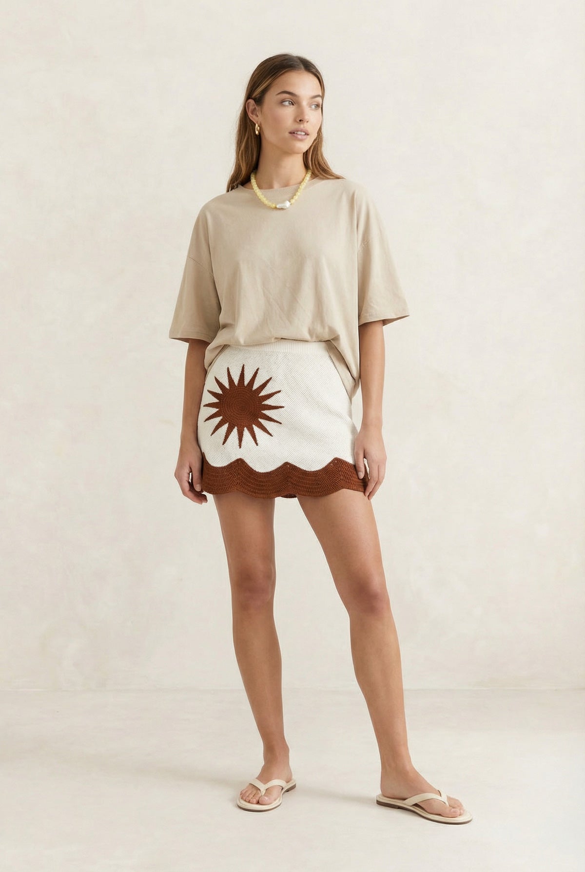 Beige Oversized Tee
