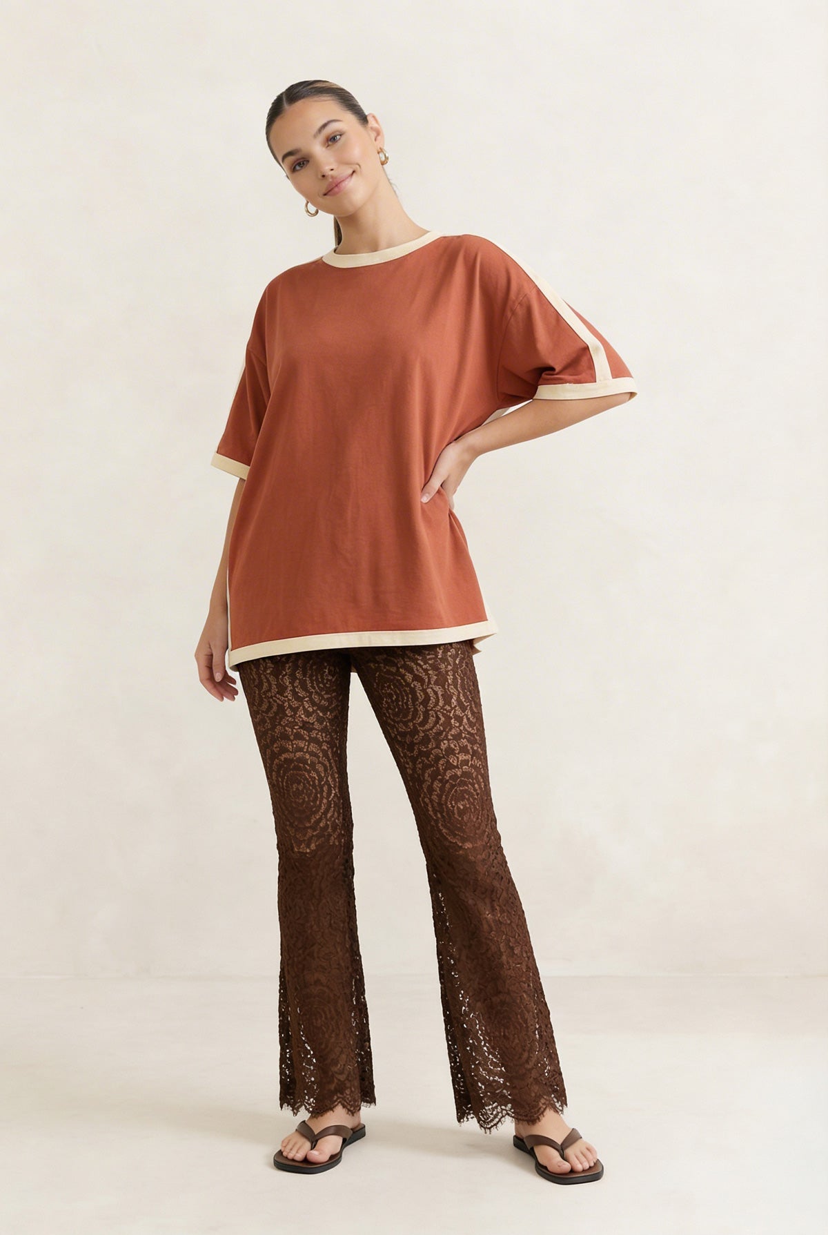Venti Oversized Tee in Sienna