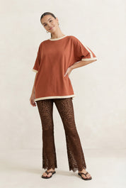 Venti Oversized Tee in Sienna