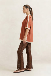 Venti Oversized Tee in Sienna