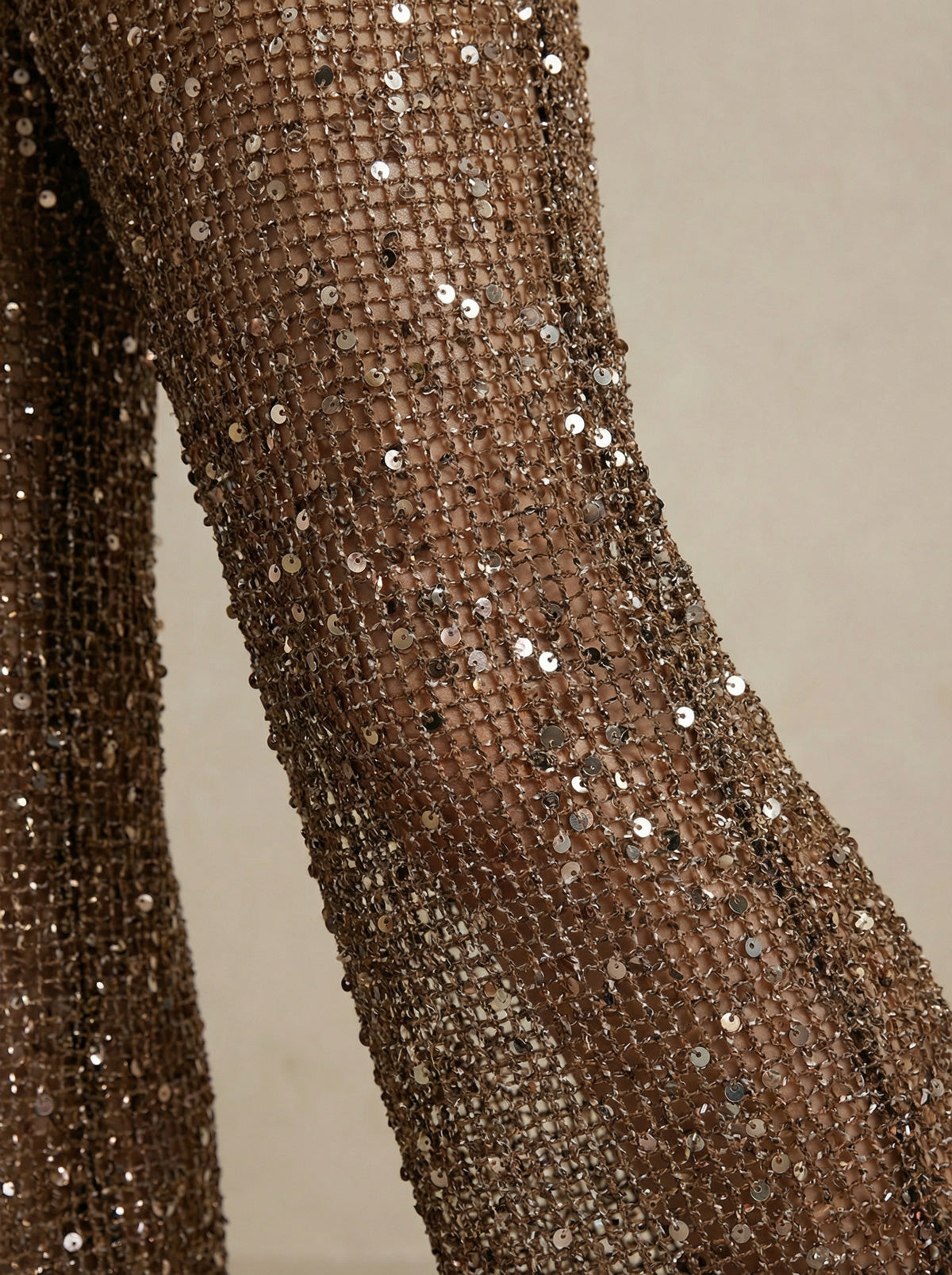 Siren Mesh Sequin Pant in Brown