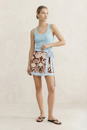 Solea Cotton Knit Tank in Soft Blue