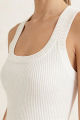 Solea Cotton Knit Tank in White