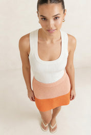 Solea Cotton Knit Tank in White