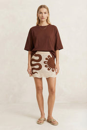 Serpent & Sun Crochet Mini Skirt