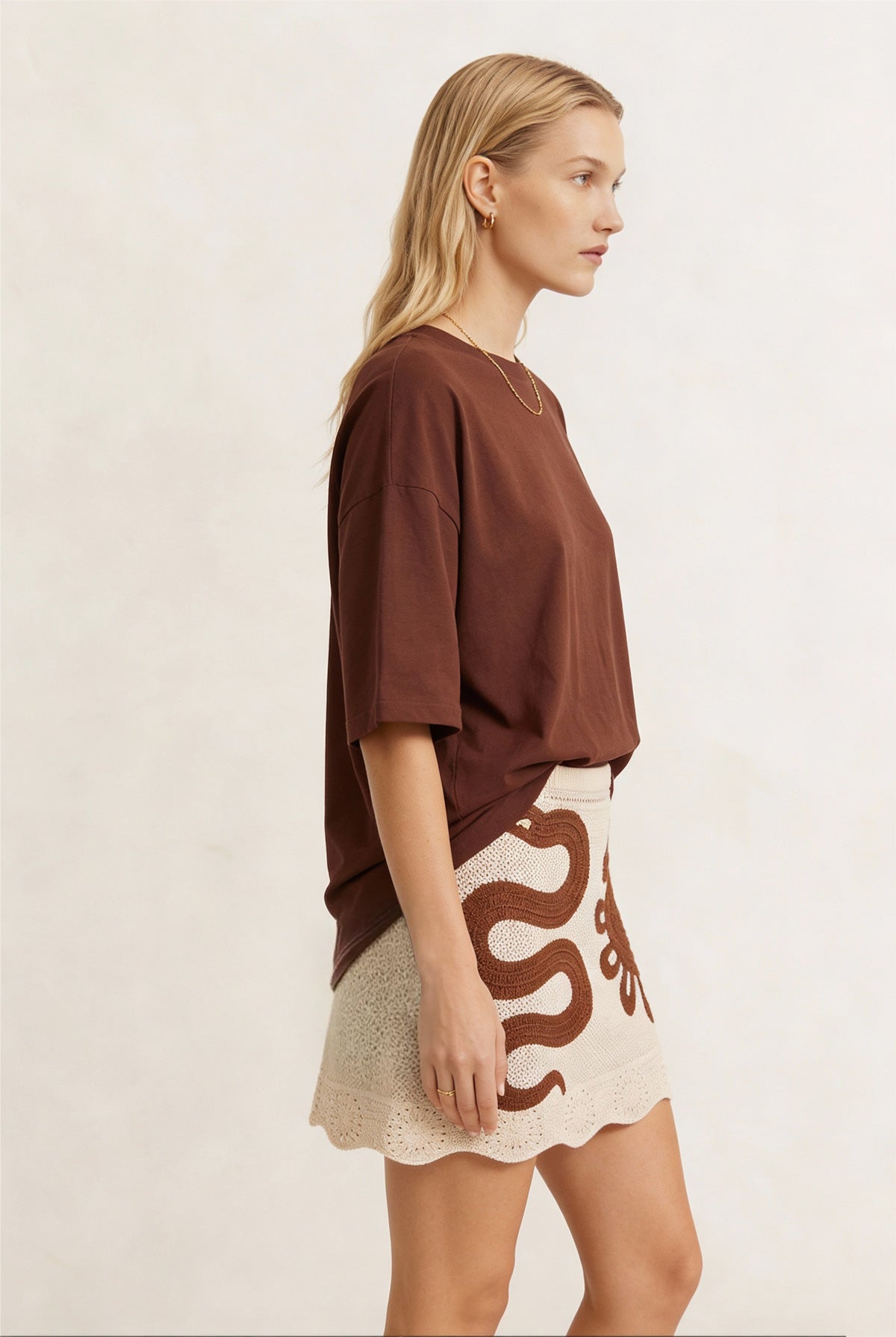 Serpent & Sun Crochet Mini Skirt